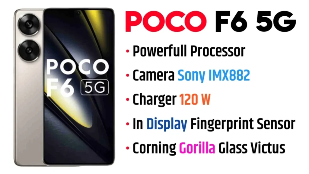 Poco F6 5g Full Specifications, Pros And Cons, Price, Powerfull Processor